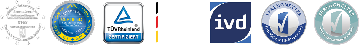 Sachverständiger für Immobilienbewertung Essen, Leipzig und bundesweit. Zertifiziert nach DIN EN ISO/IEC 17024