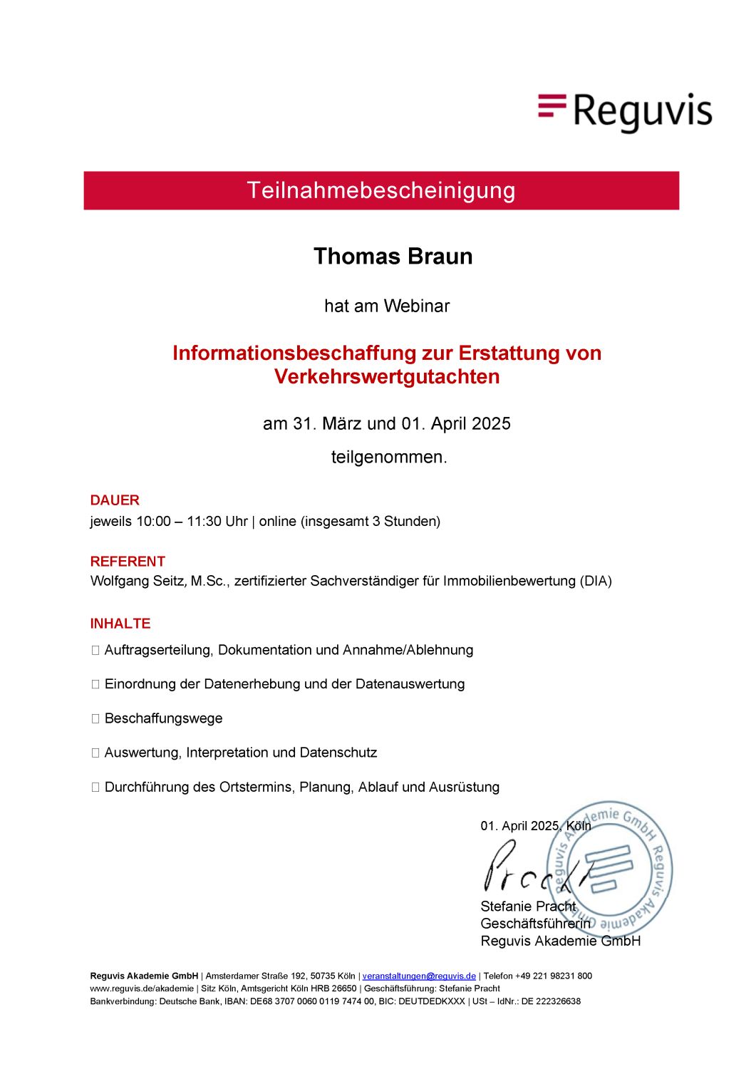 Informationsbeschaffung zur Erstattung von Verkehrswertgutachten (Reguvis)