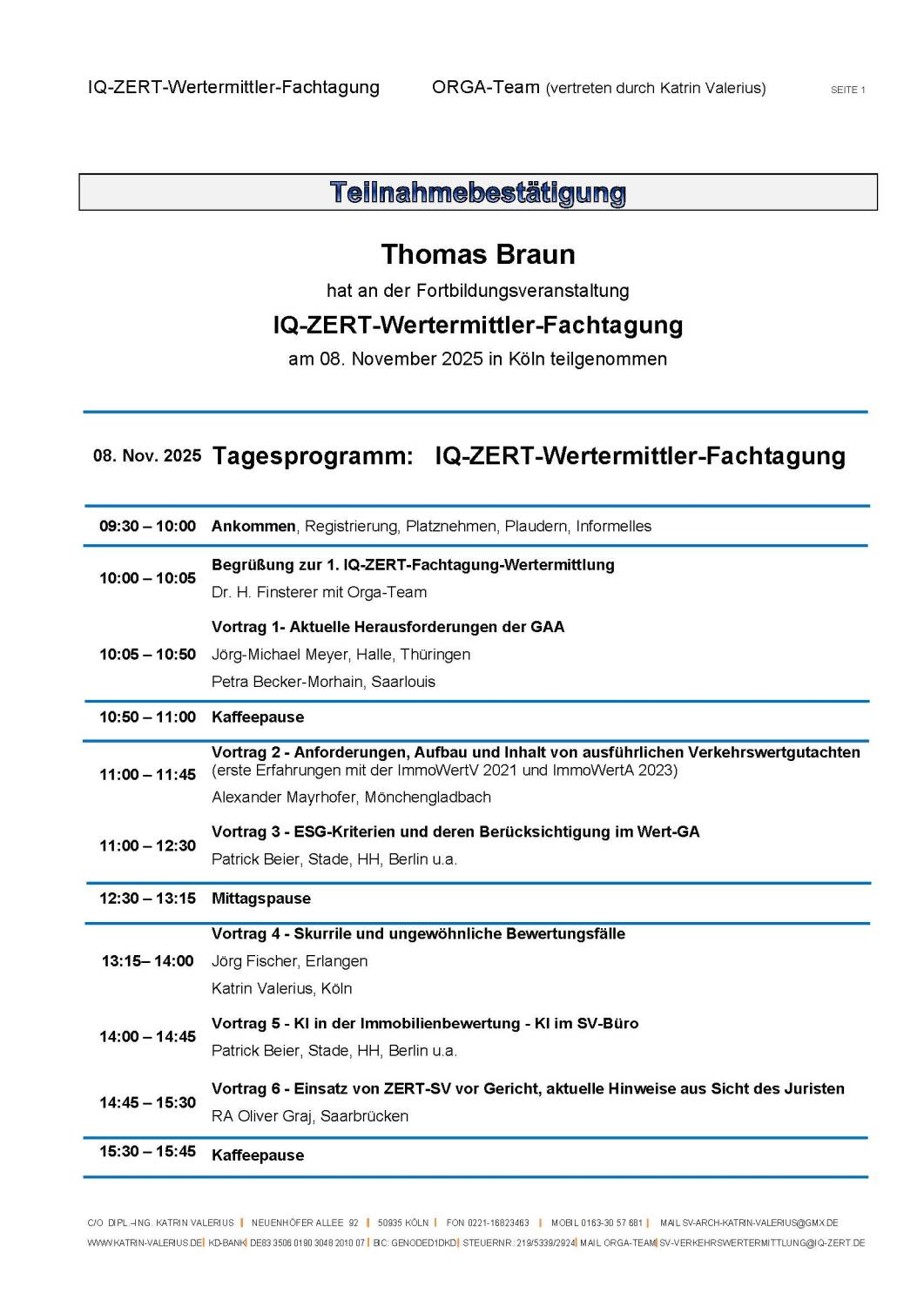IQ-ZERT-Wertermittler-Fachtagung 2025